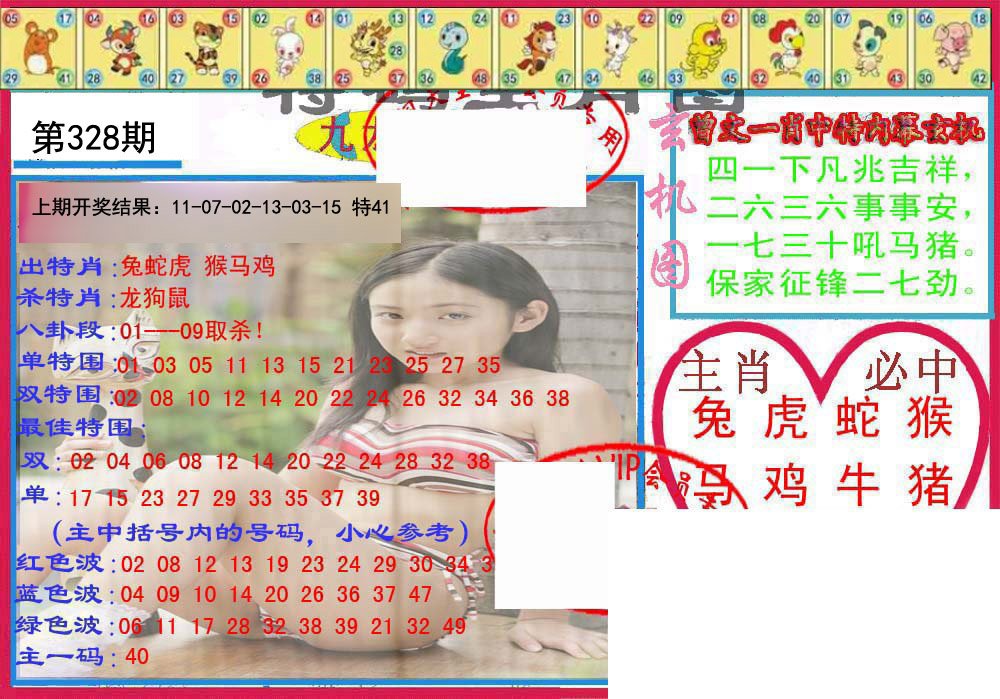 2024328期特码生肖图