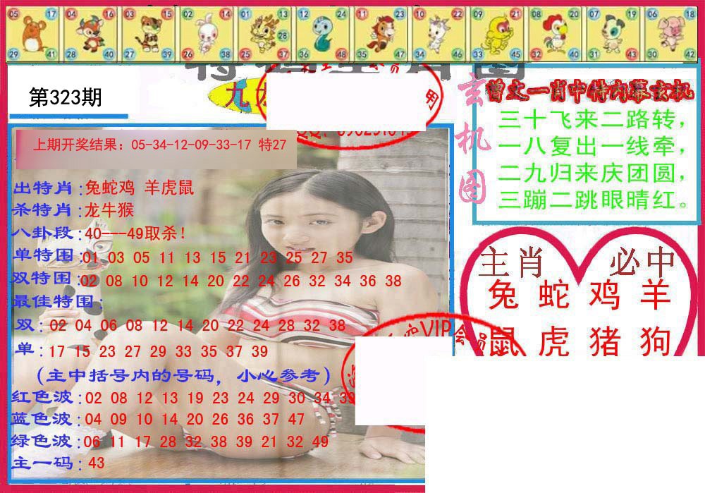 2024323期特码生肖图