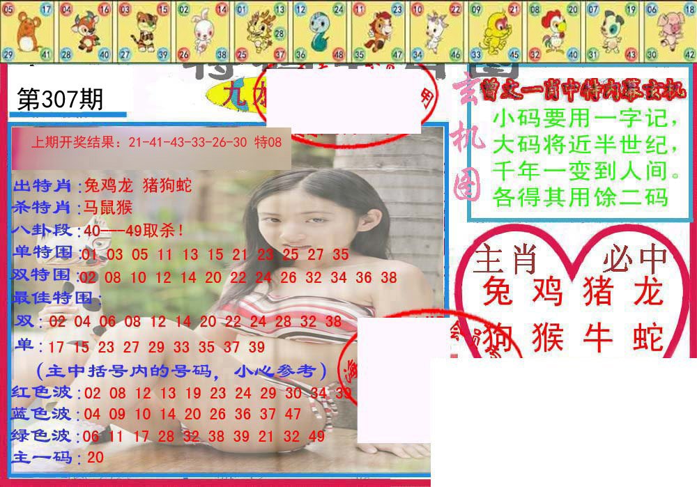2024307期特码生肖图