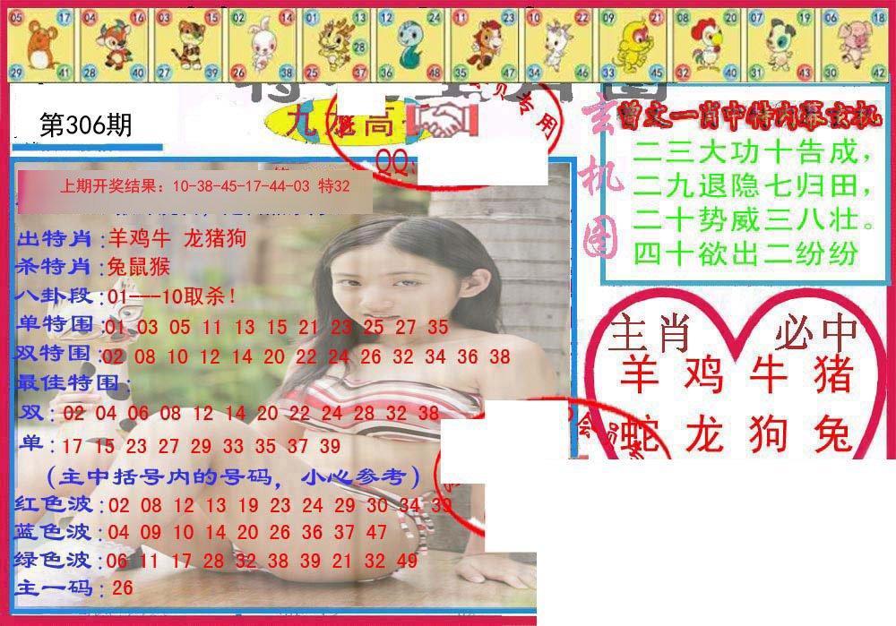 2024306期特码生肖图