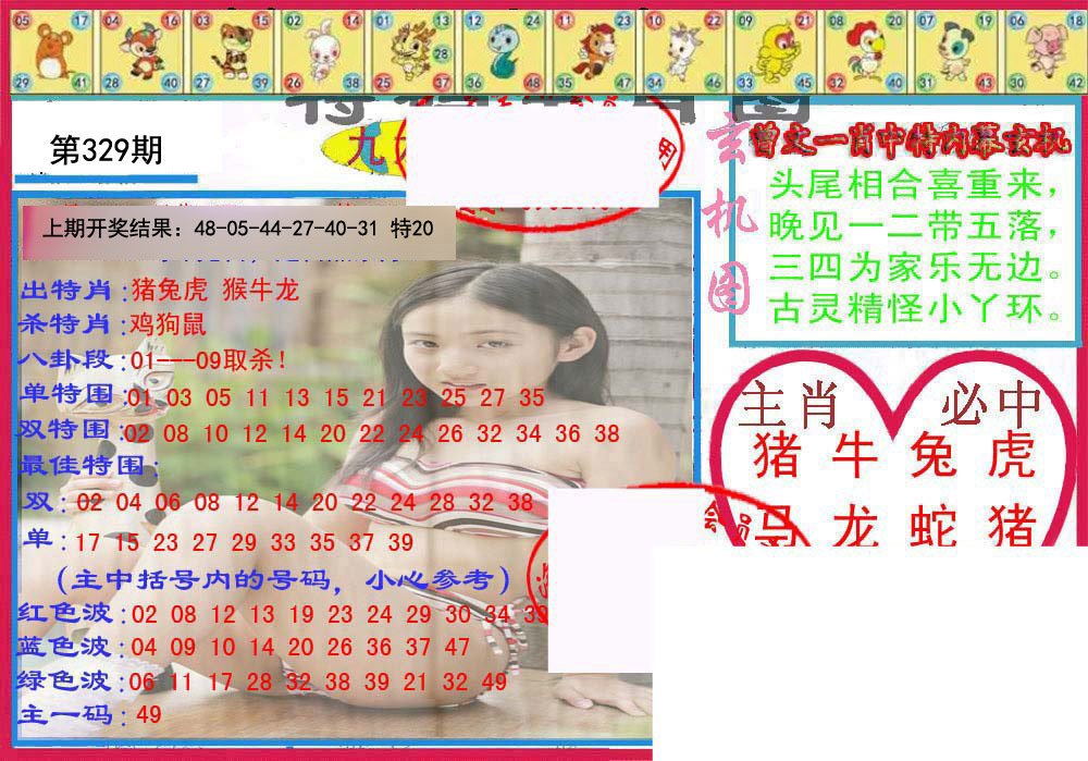 2024329期特码生肖图
