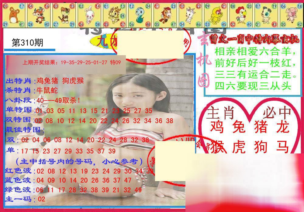 2024310期特码生肖图