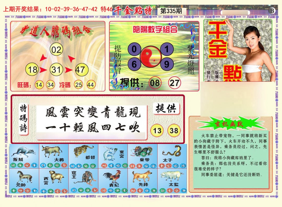 2024335期千金点特B