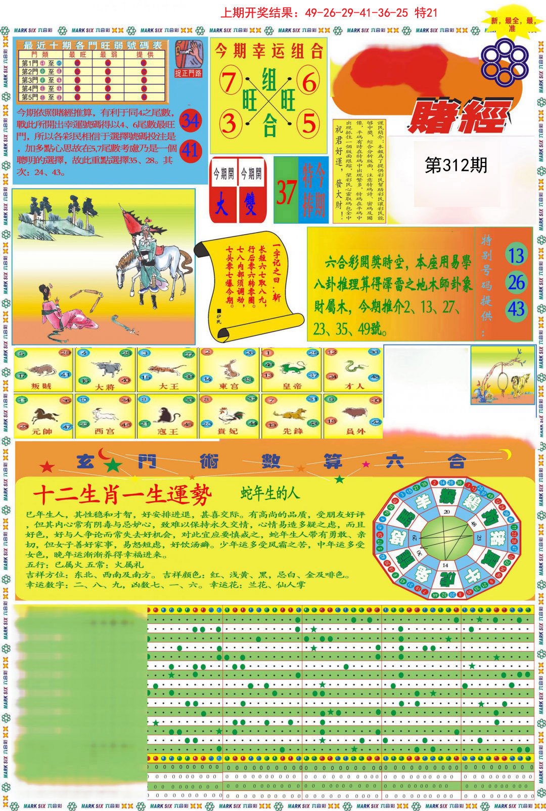 2024312期九龍赌经A(推荐)
