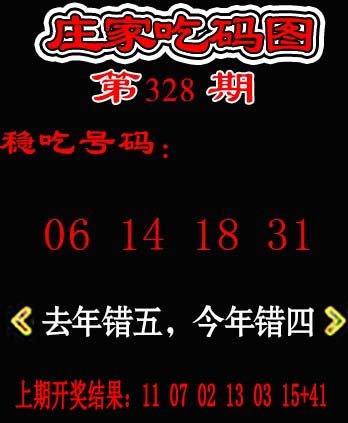 2024328期庄家吃码图