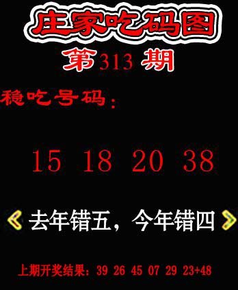 2024313期庄家吃码图