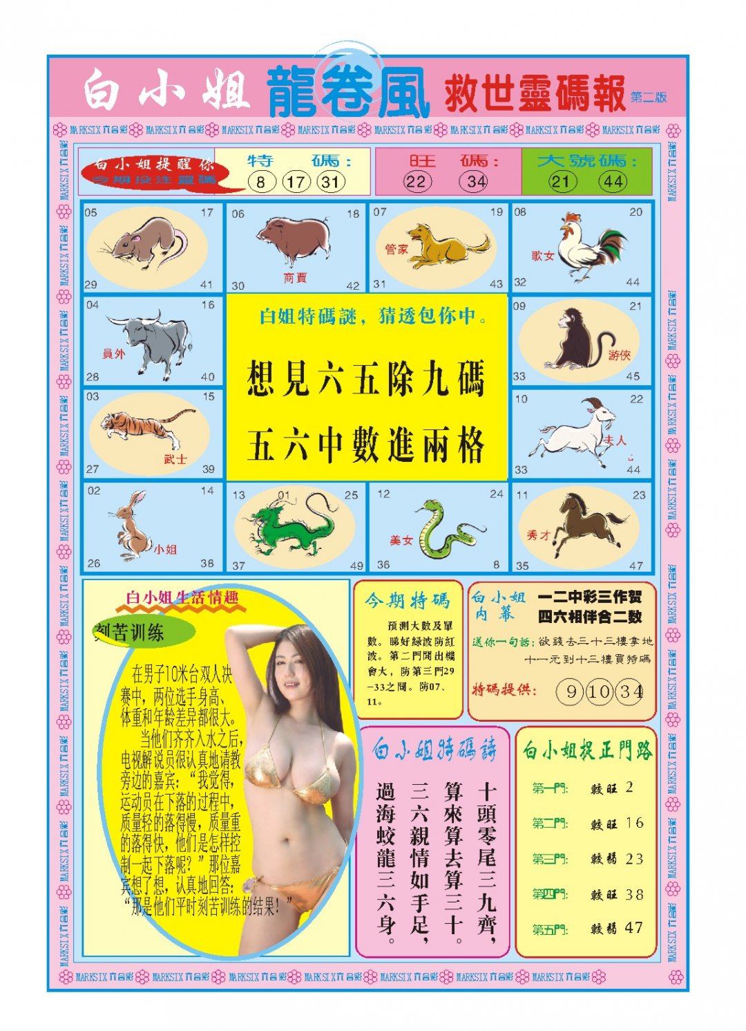 2024325期白小姐龙卷风B