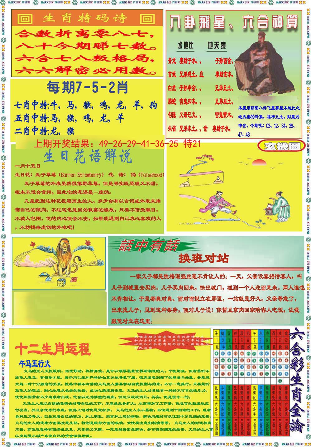 2024312期九龍马经B(推荐)
