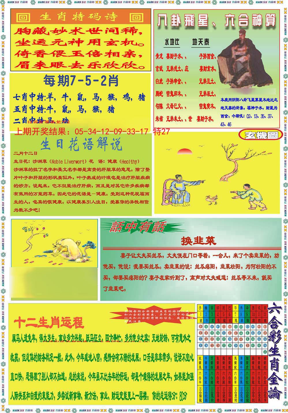 2024323期九龍马经B(推荐)