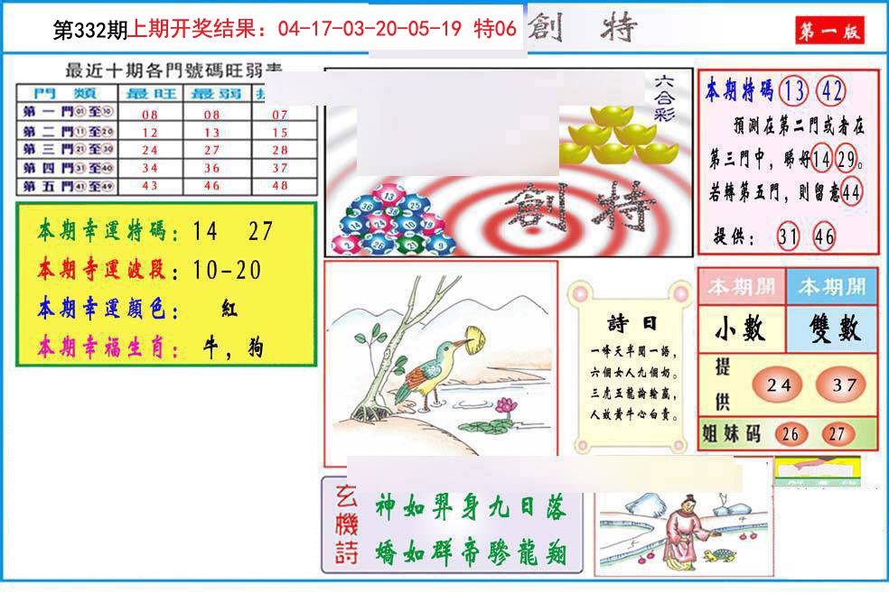 2024332期九龍创特A(推荐)