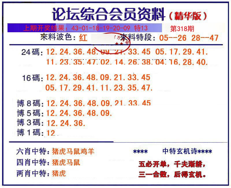 2024318期综合会员资料