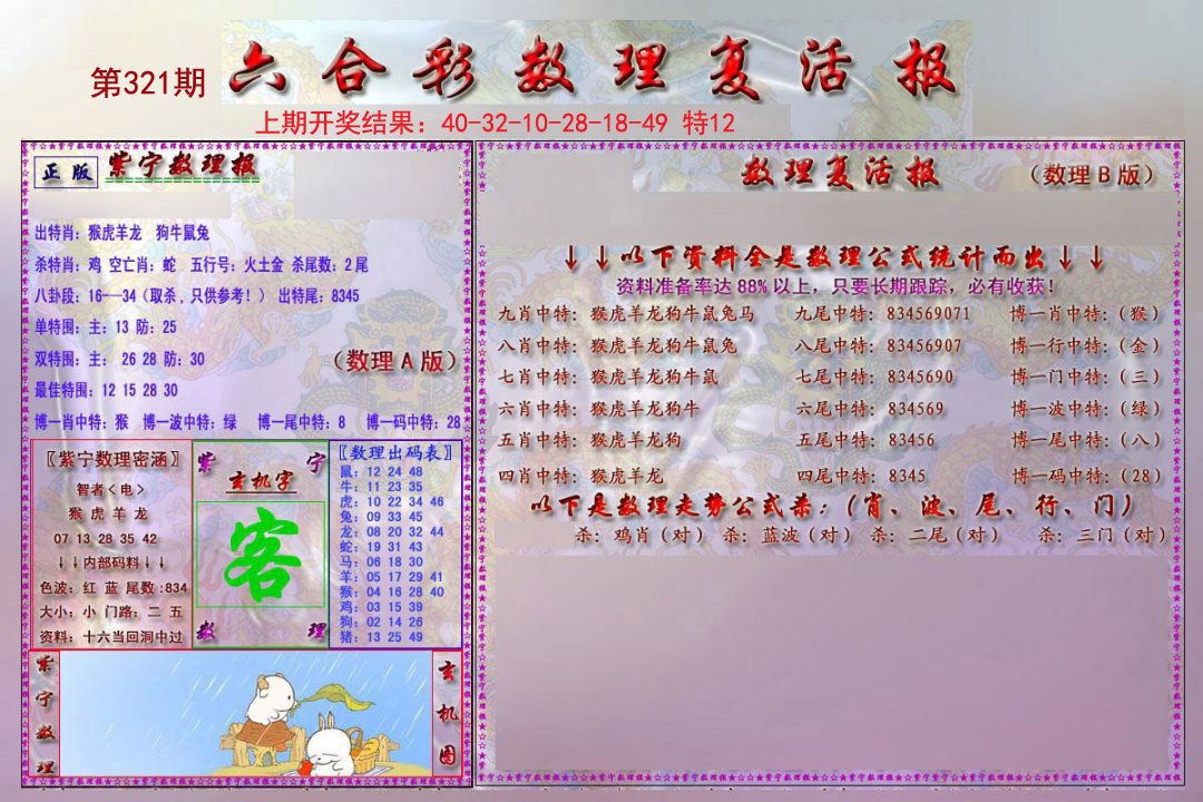 2024321期数理复活报