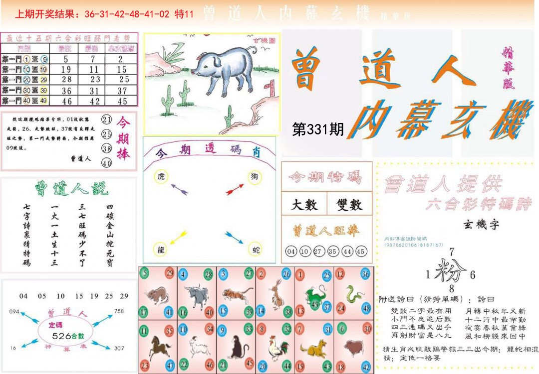 2024331期曾道人内幕精华版