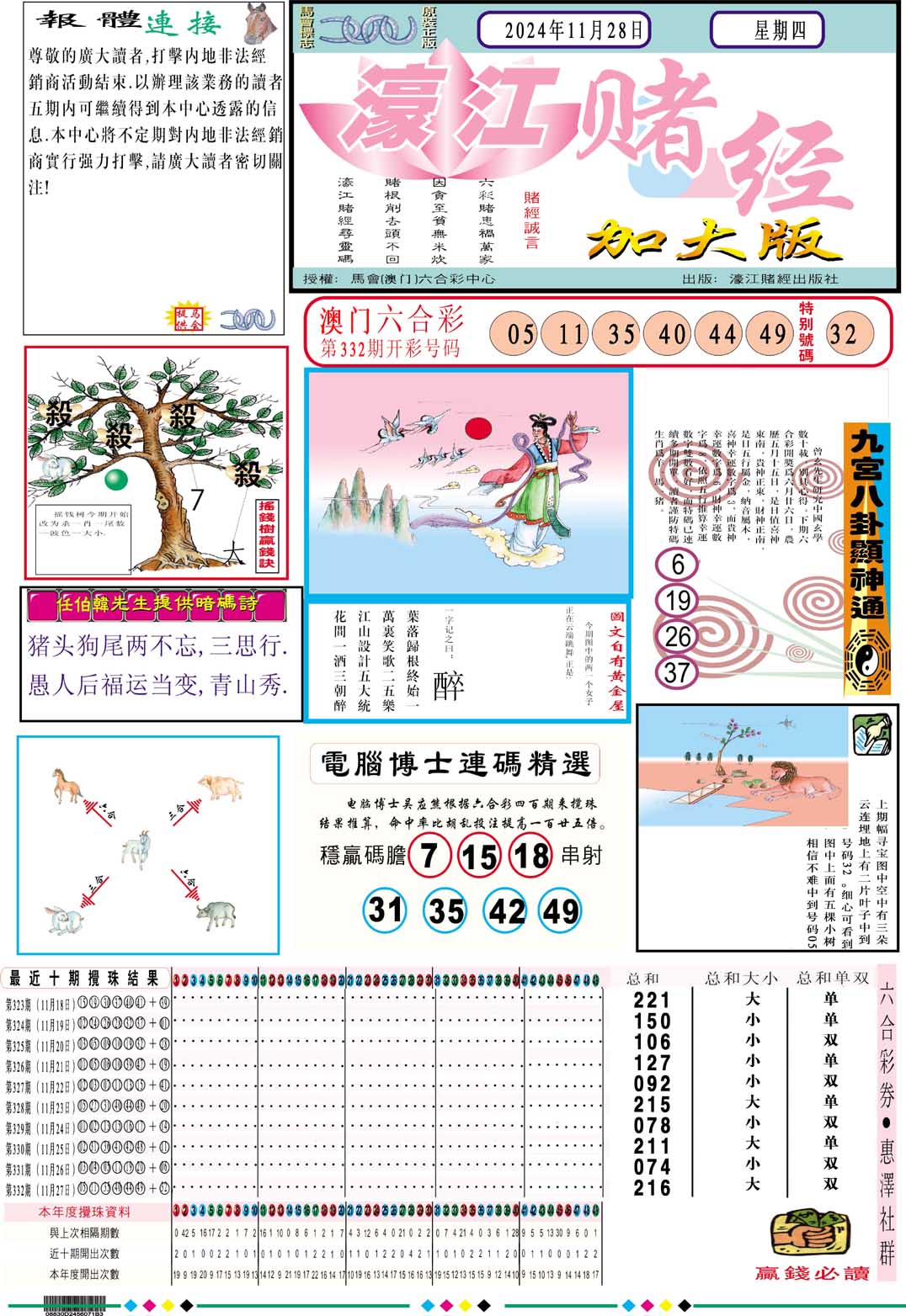 2024333期濠江赌经A加大版