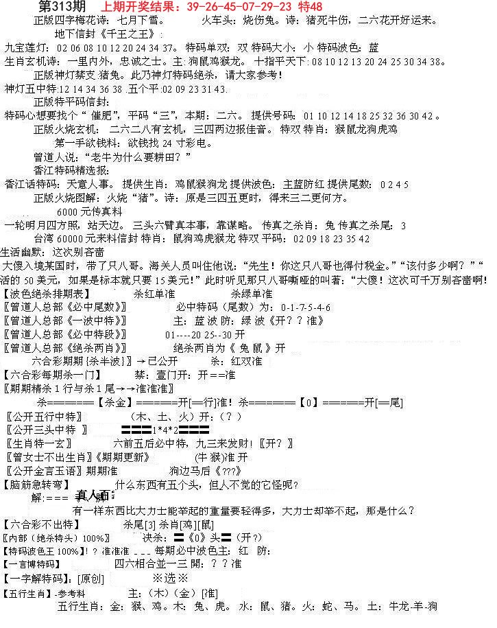 2024313期先锋总刚B