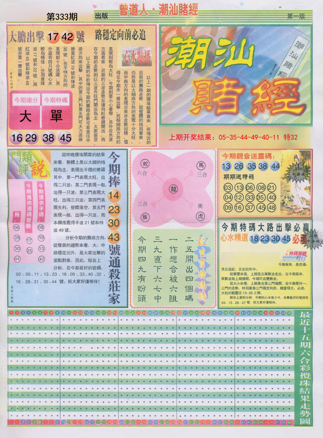 2024333期潮汕赌经A