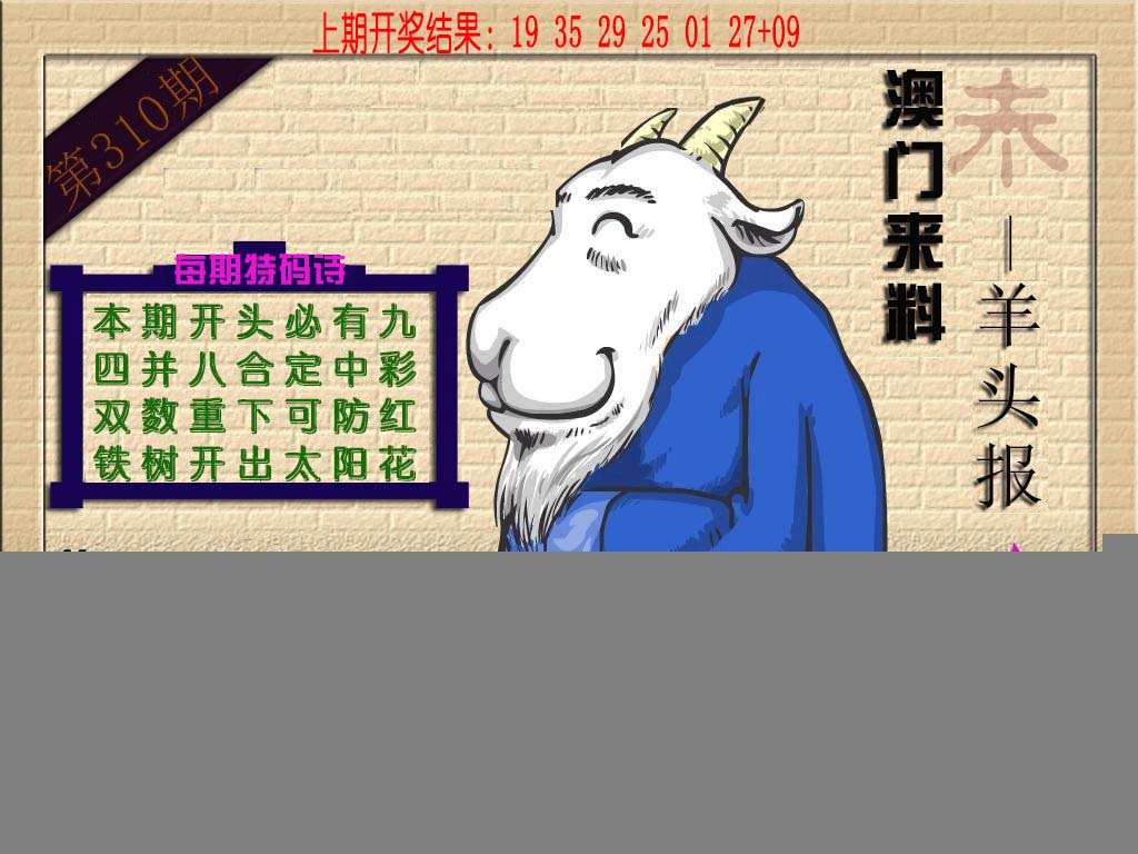 2024310期(来料)羊报