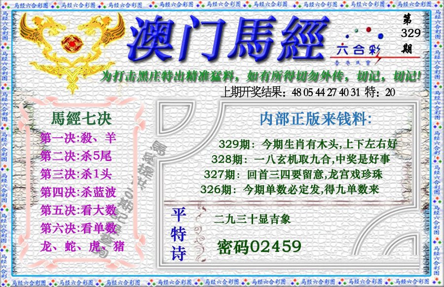 2024329期马经