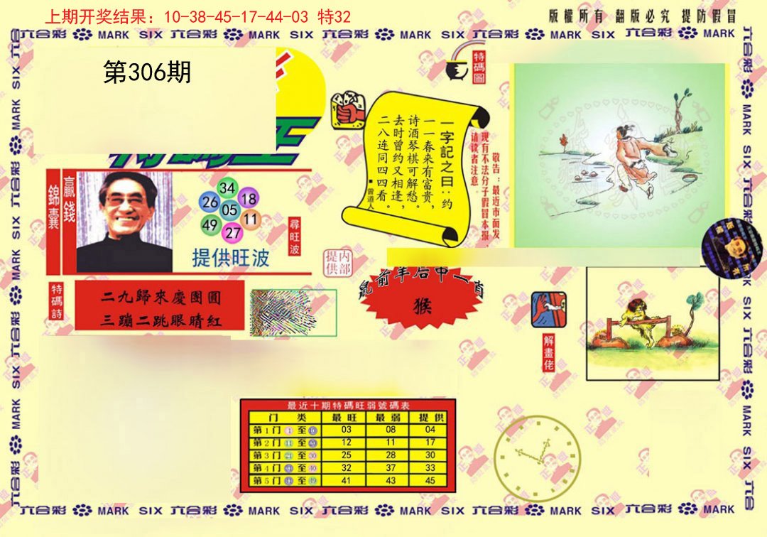 2024306期心水特码(信封)