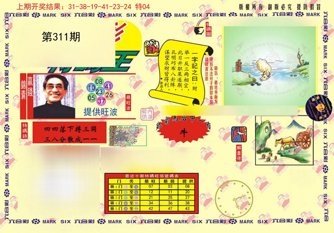 2024311期心水特码(信封)