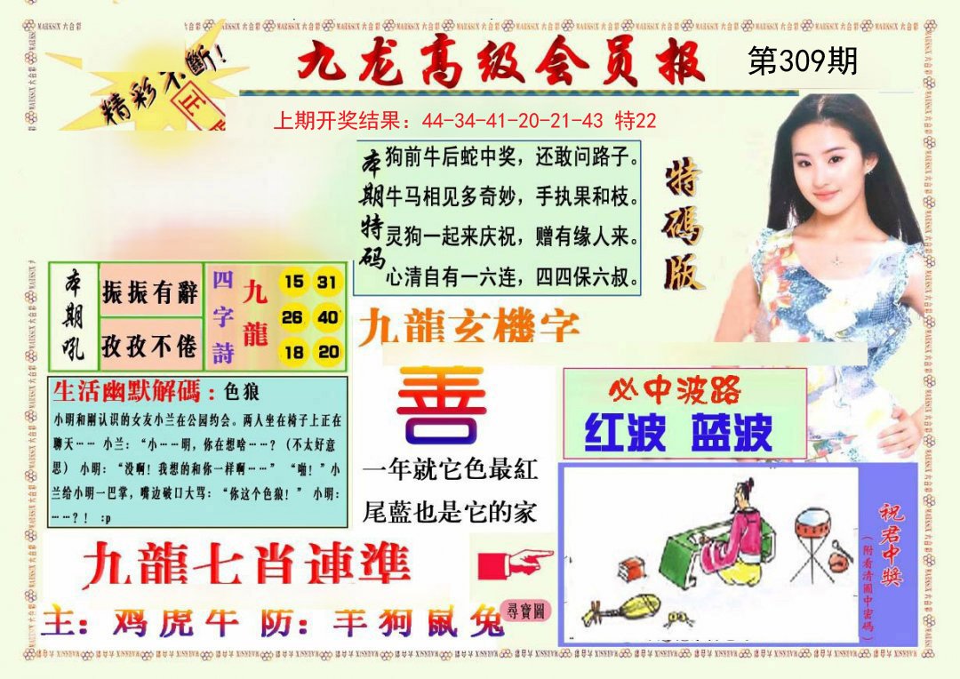 2024309期九龙高级会员报