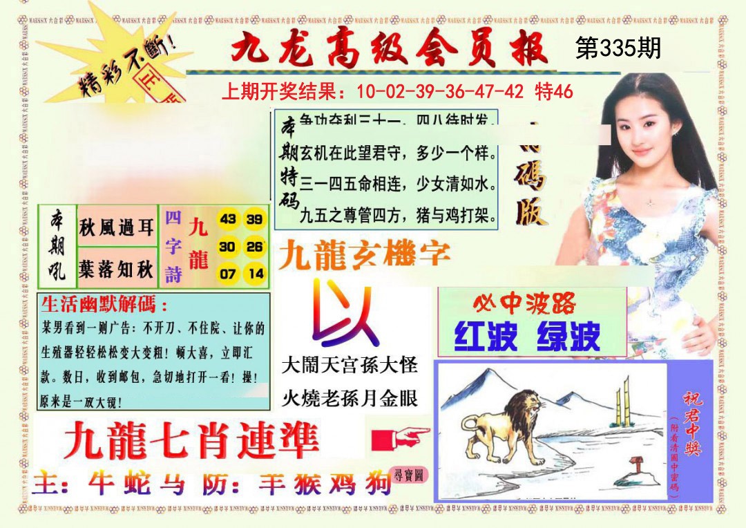 2024335期九龙高级会员报