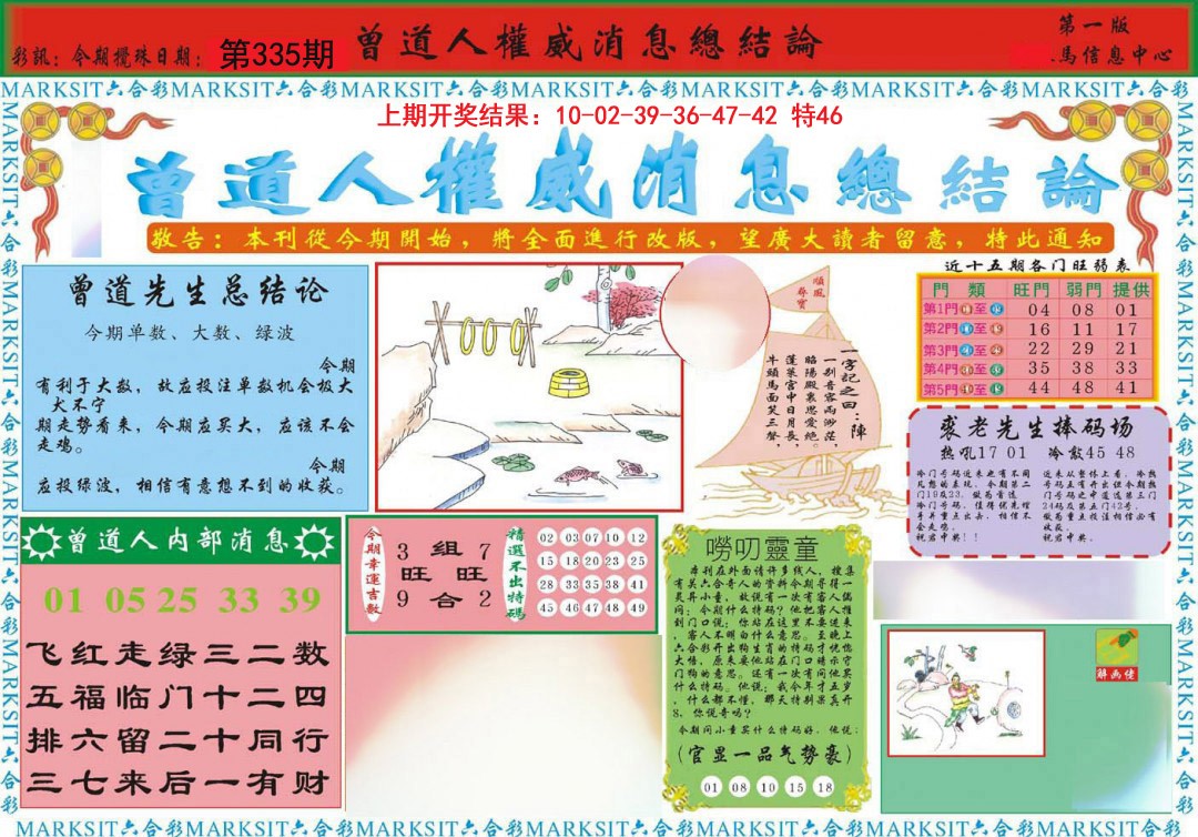 2024335期曾道人权威消息A