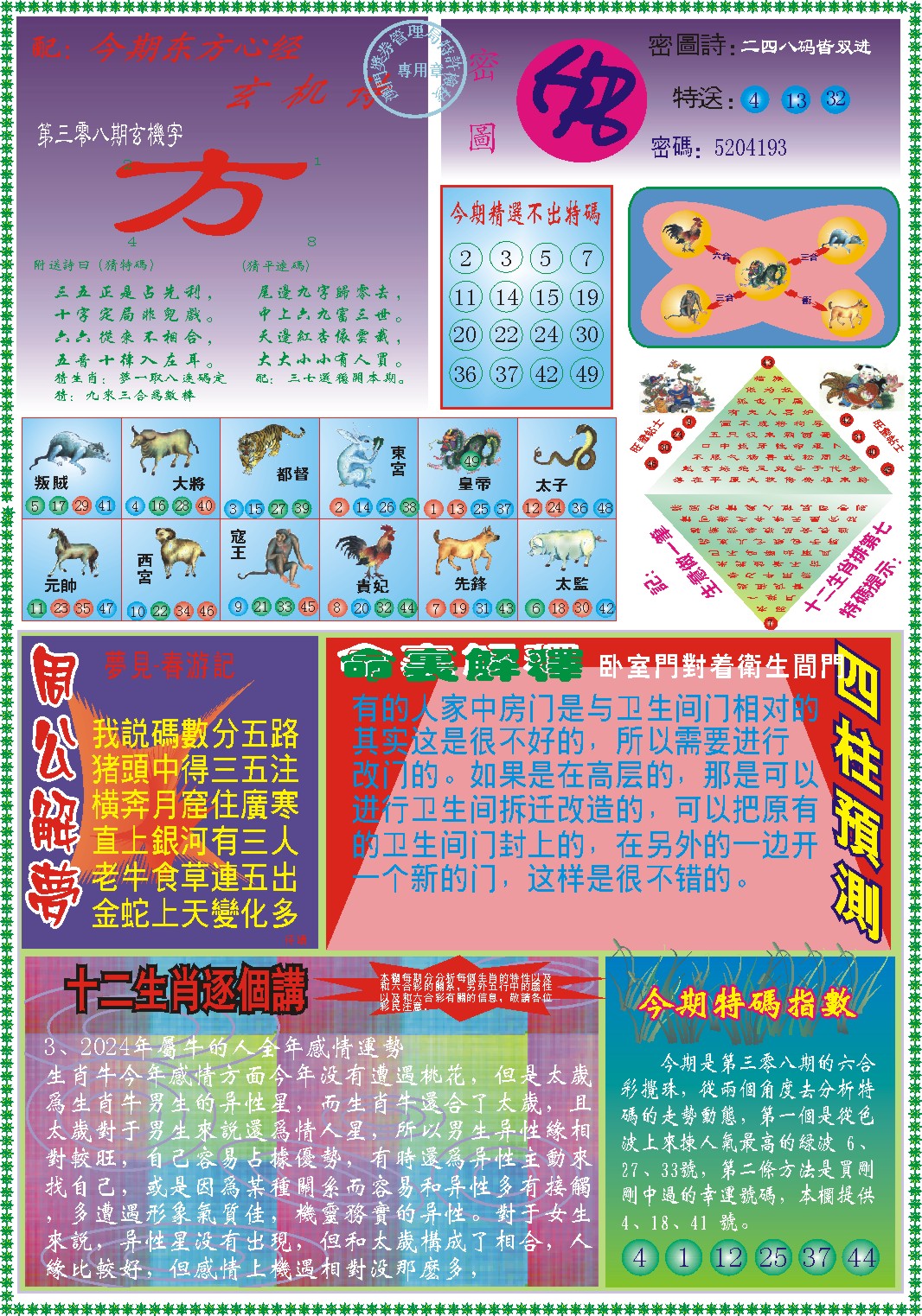 2024308期东方心经B