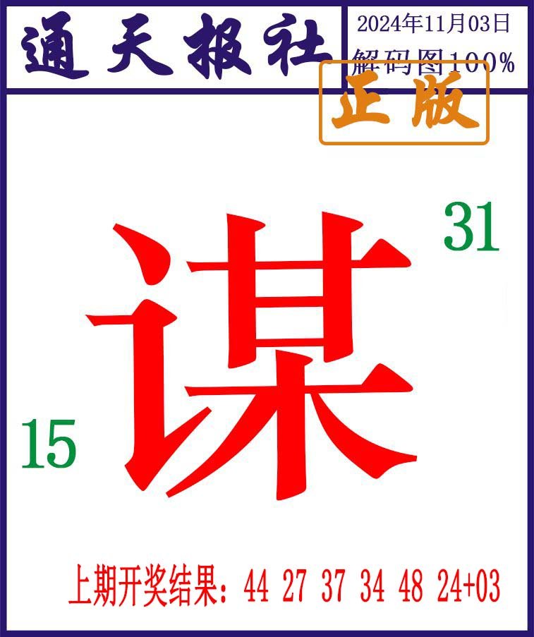 2024308期通天报解码图