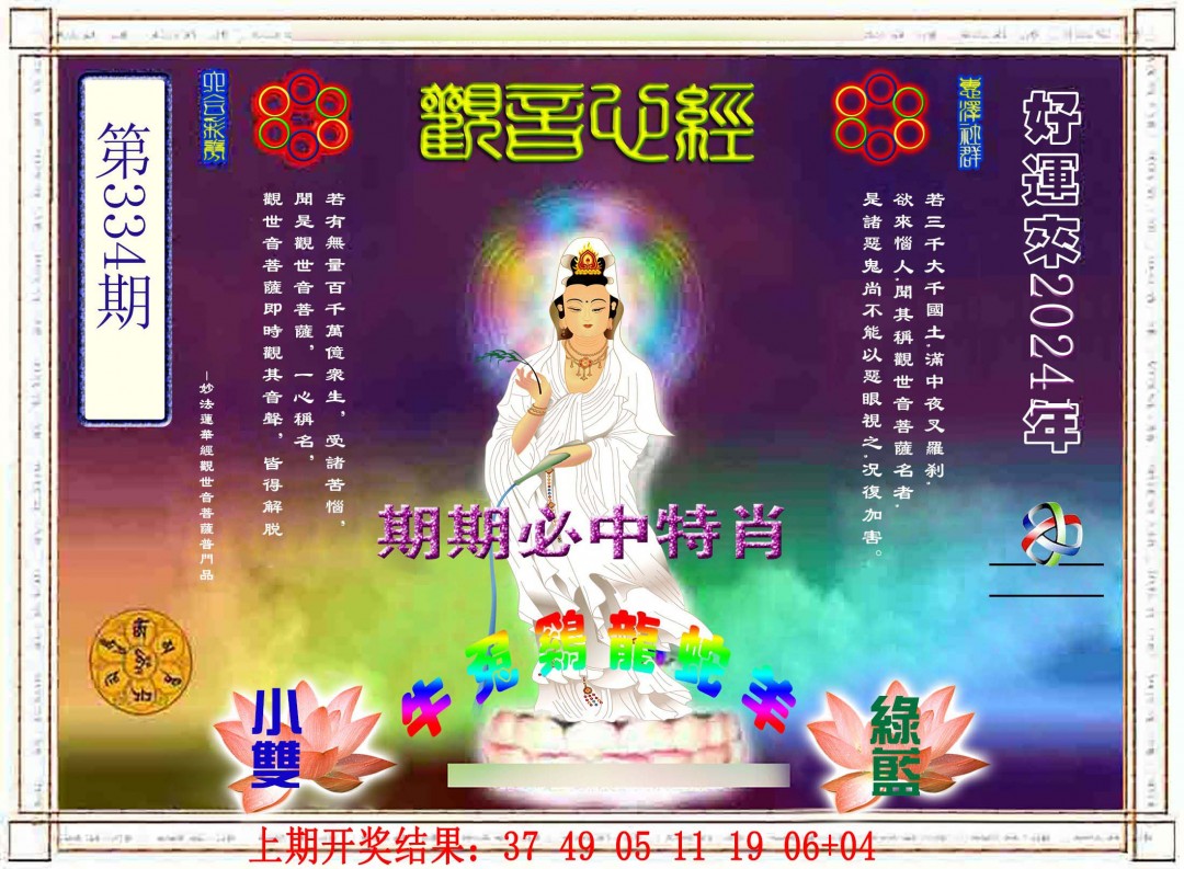 2024334期观音心经