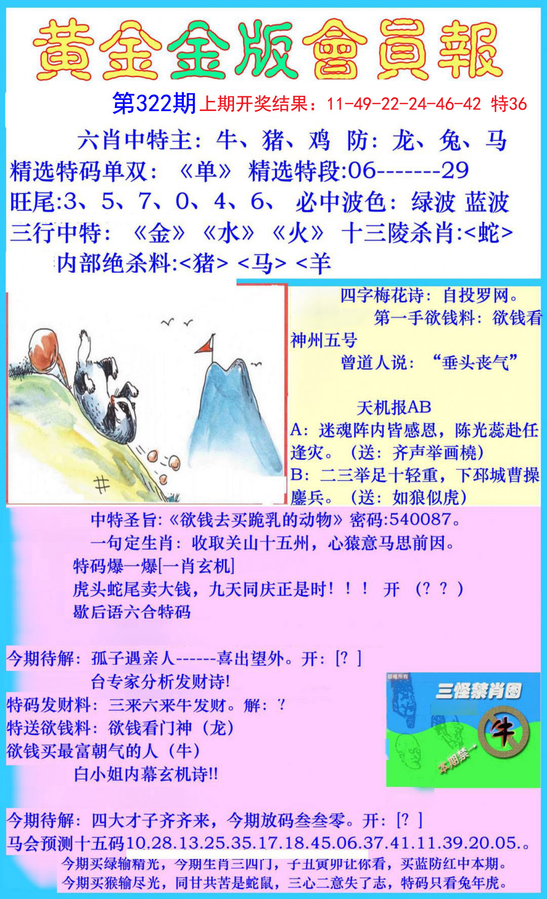 2024322期黄金金版会员报