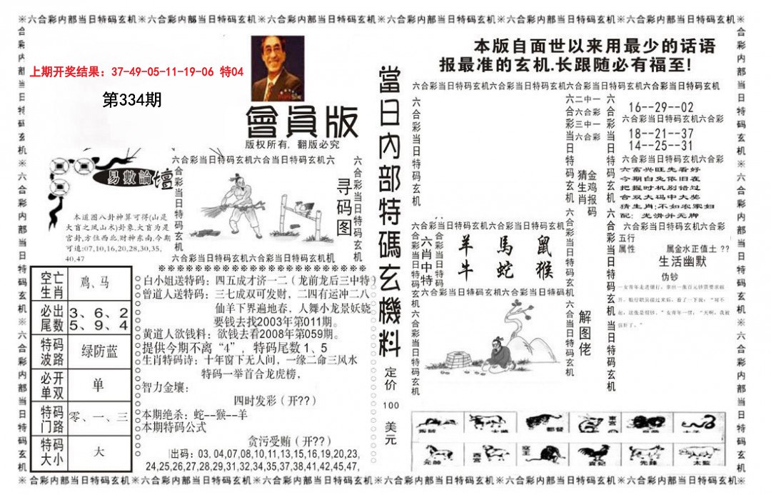 2024334期当日特码玄机报