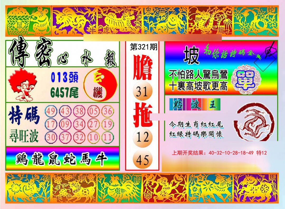 2024321期传密心水报