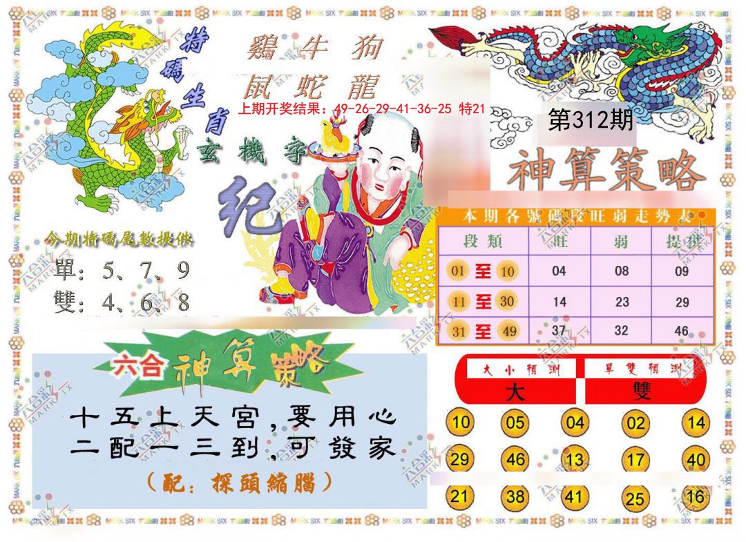 2024312期神算策略