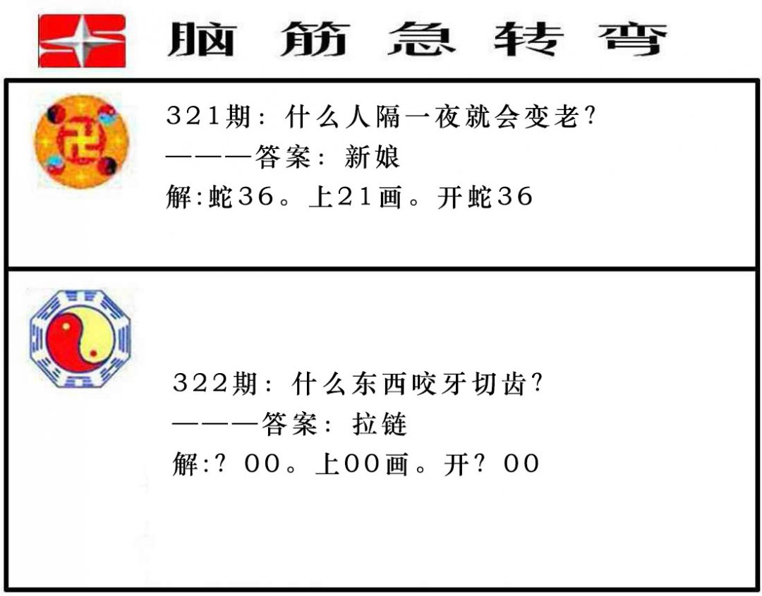 2024322期脑筋急转弯