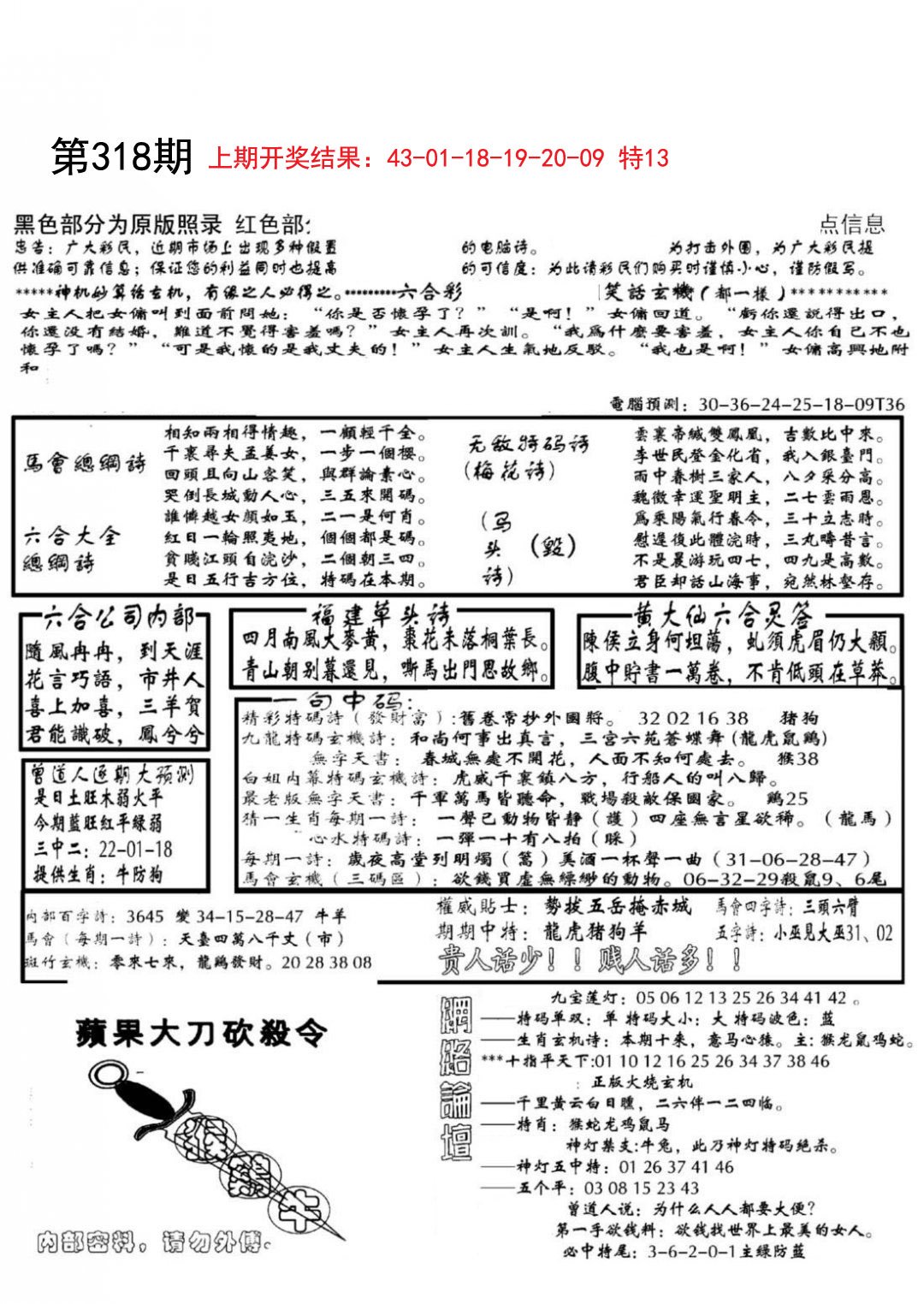 2024318期大刀彩霸王B