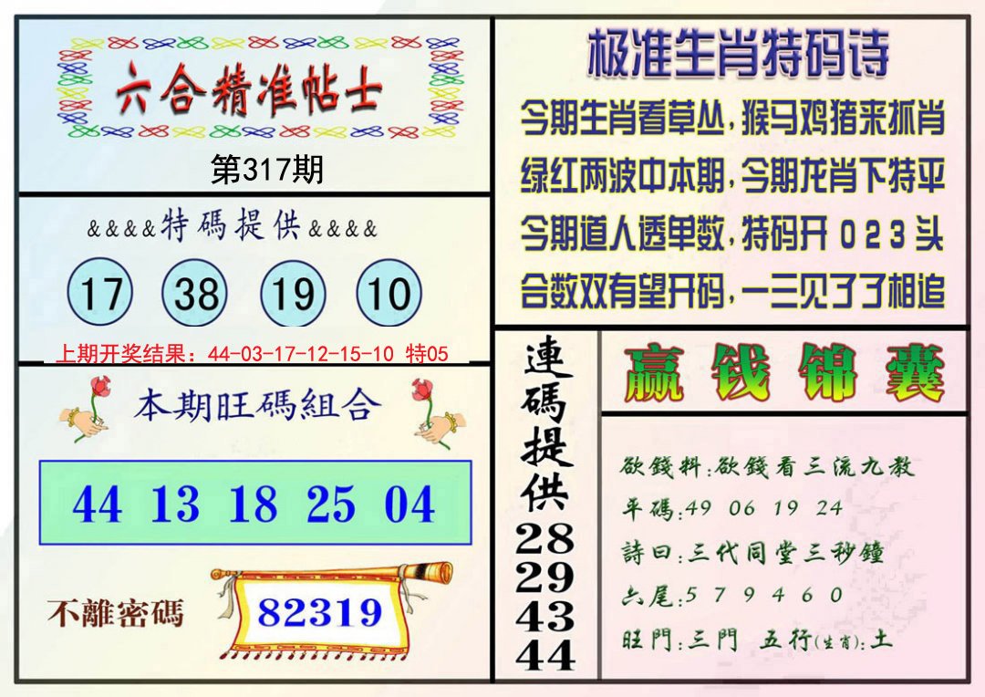2024317期精准贴士