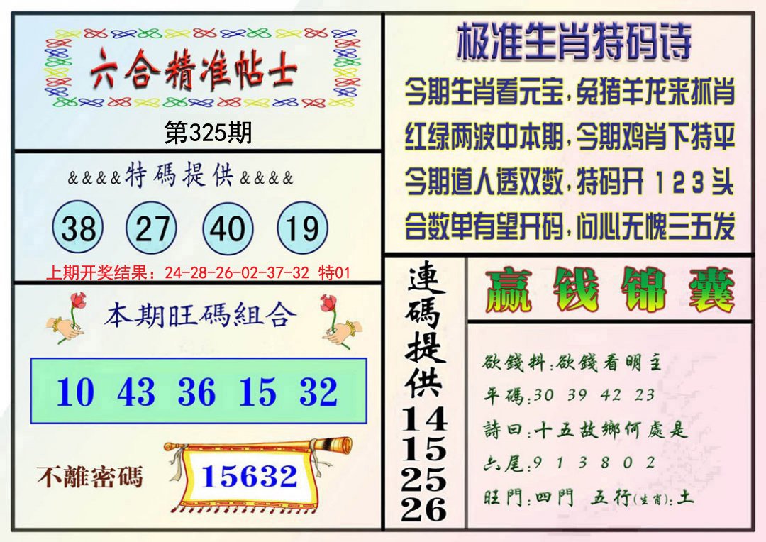 2024325期精准贴士