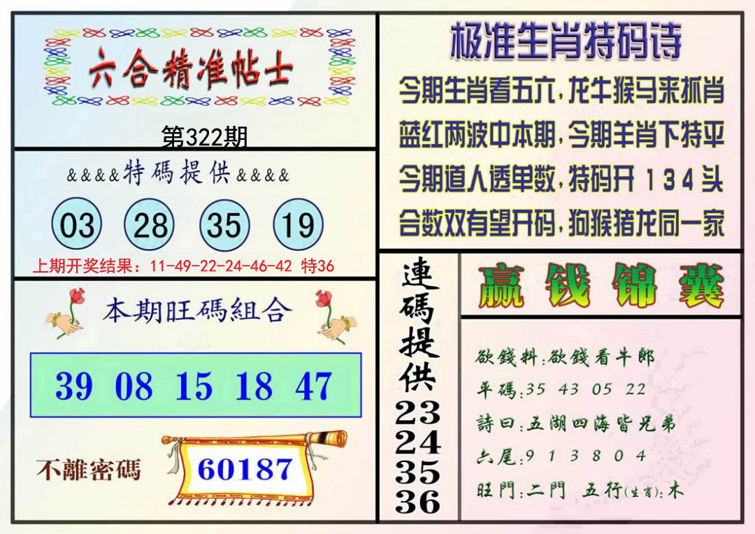 2024322期精准贴士