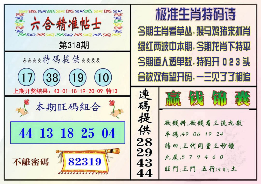 2024318期精准贴士
