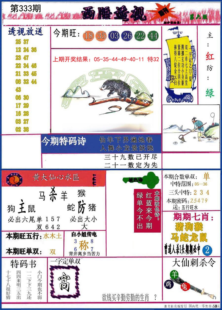 2024333期西陲透视