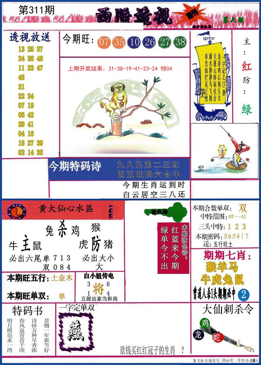 2024311期西陲透视