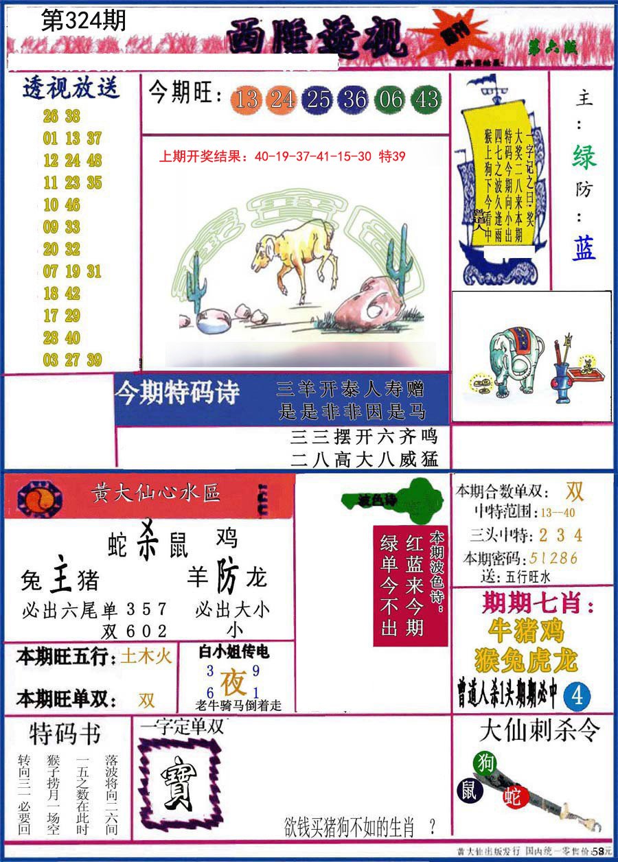 2024324期西陲透视