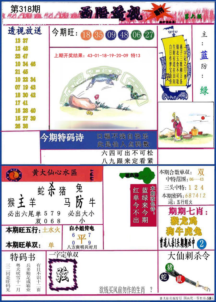 2024318期西陲透视