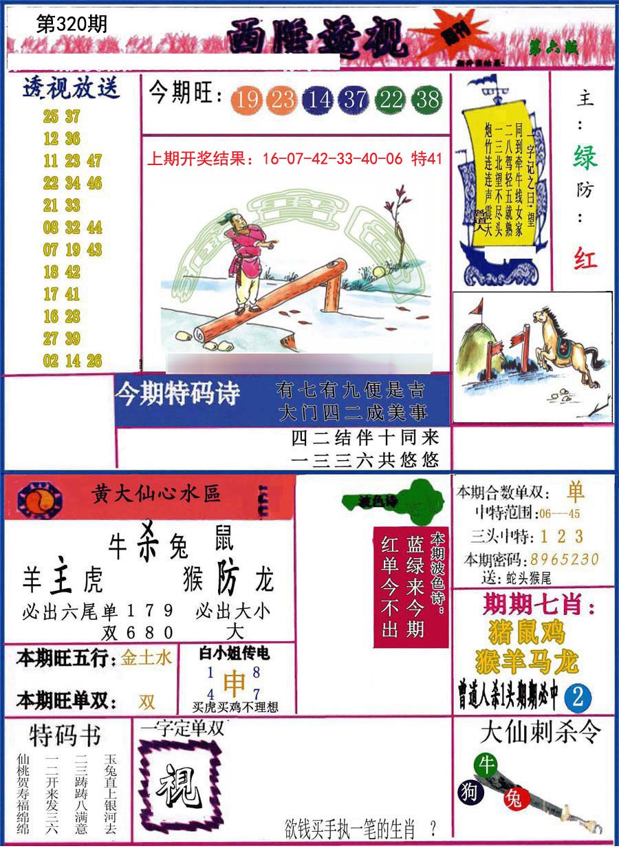 2024320期西陲透视