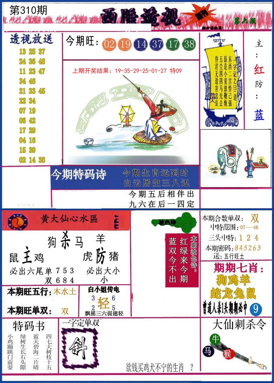 2024310期西陲透视