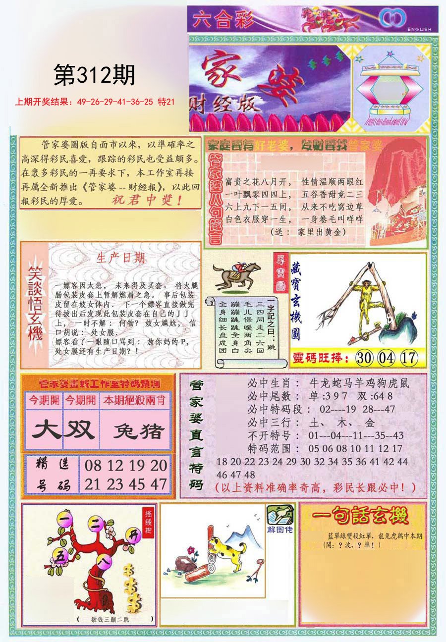 2024312期管家婆财经版