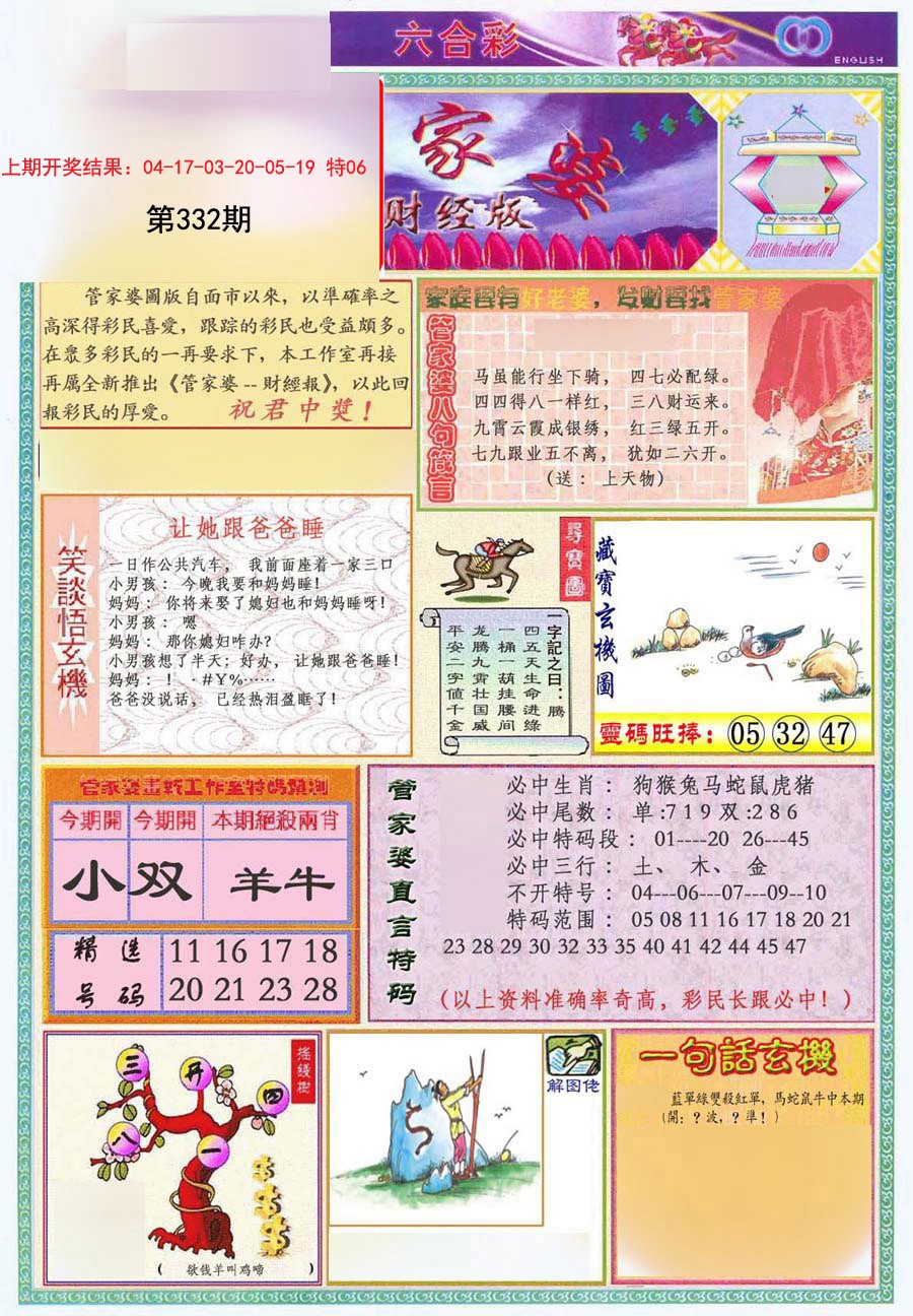 2024332期管家婆财经版