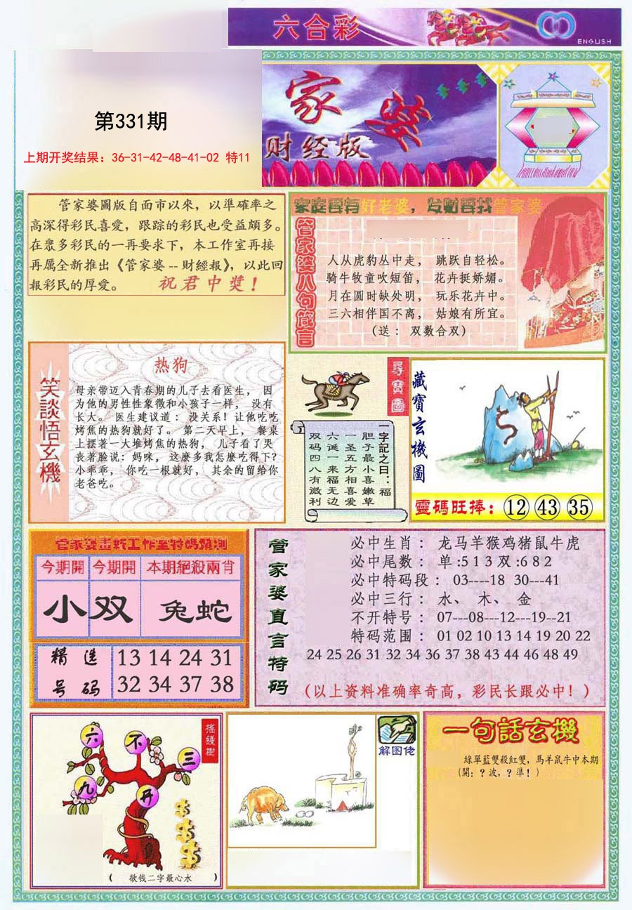 2024331期管家婆财经版