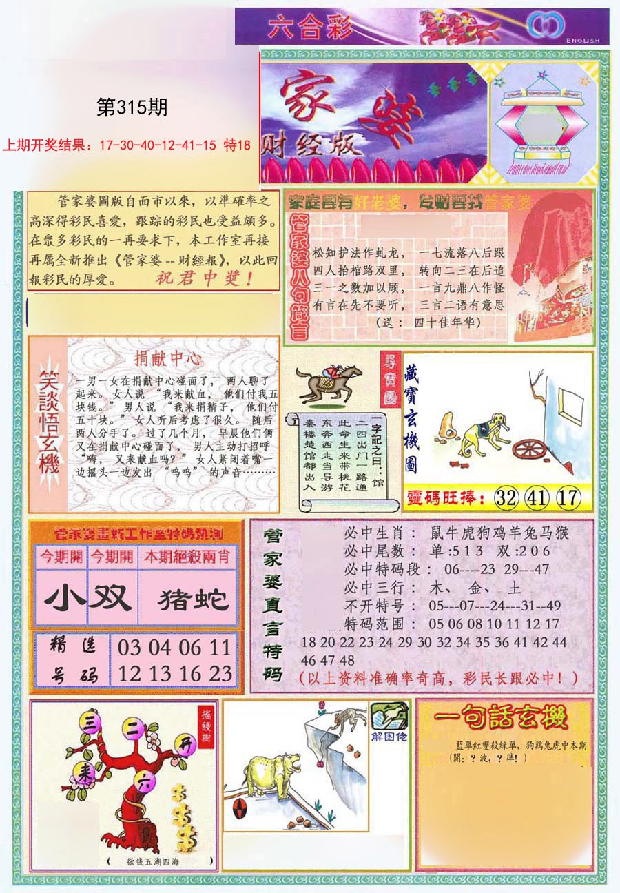 2024315期管家婆财经版